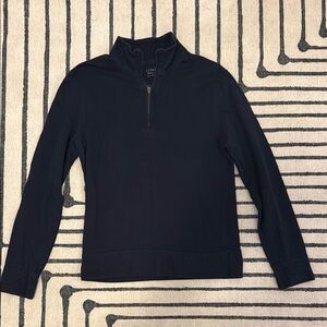 J. Crew Navy Zip Up Sweater with High Collar